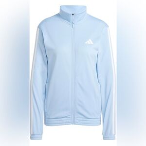 Adidas Women's Light Blue Tricot Three Stripes Track Jacket, NWT , Size XS